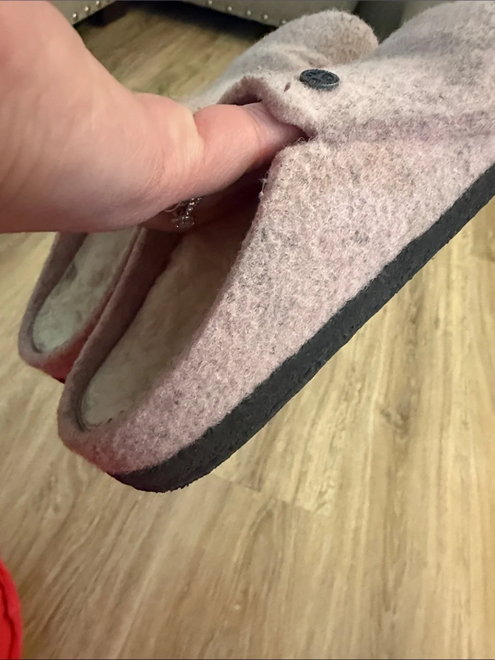 Birkenstock Blush pink Wool Slip-On slipper clog